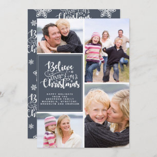 Believe in the Magic of Christmas Photo Holiday Card