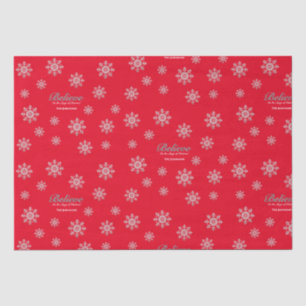 Believe in the Magic Of Christmas Red Tissue Paper