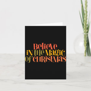 Believe In The Magic Of Christmas Retro Style T Sh Card