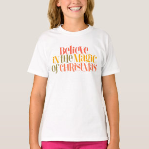 Believe in the Magic of Christmas - Retro Style T-Shirt