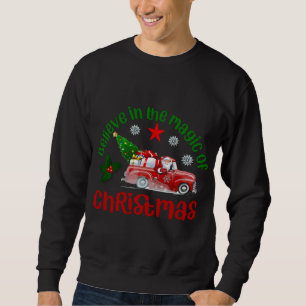 Believe in the magic of Christmas, Santa in Red tr Sweatshirt