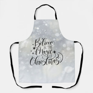 Believe In The Magic Of Christmas - Snowflake Apron