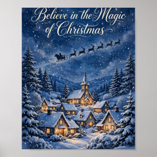 Believe in the Magic of Christmas Village Poster