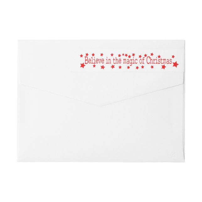 Believe in the magic of Christmas Wrap Around Label (Back)