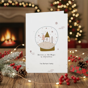 Believe in the Magic Snowglobe Christmas  Card
