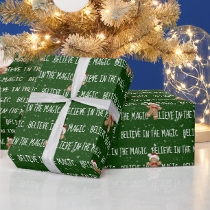 BELIEVE IN THE MAGIC Text  Wrapping Paper