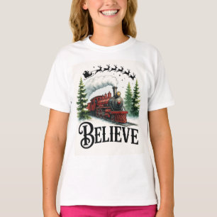 Believe in the Magic Train Holiday T-Shirt