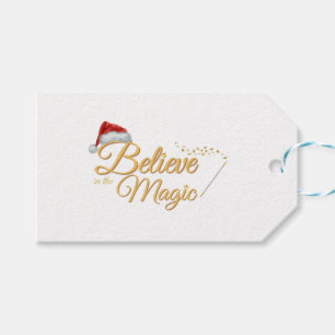Believe in the Magic - Whimsical Holiday Design Gift Tags