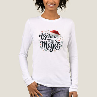 Believe in the magic women family holiday Tri-Blend shirt