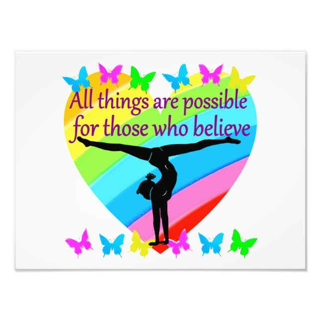BELIEVE IN THE POWER OF YOUR GYMNASTICS DREAMS PHOTO PRINT (Front)