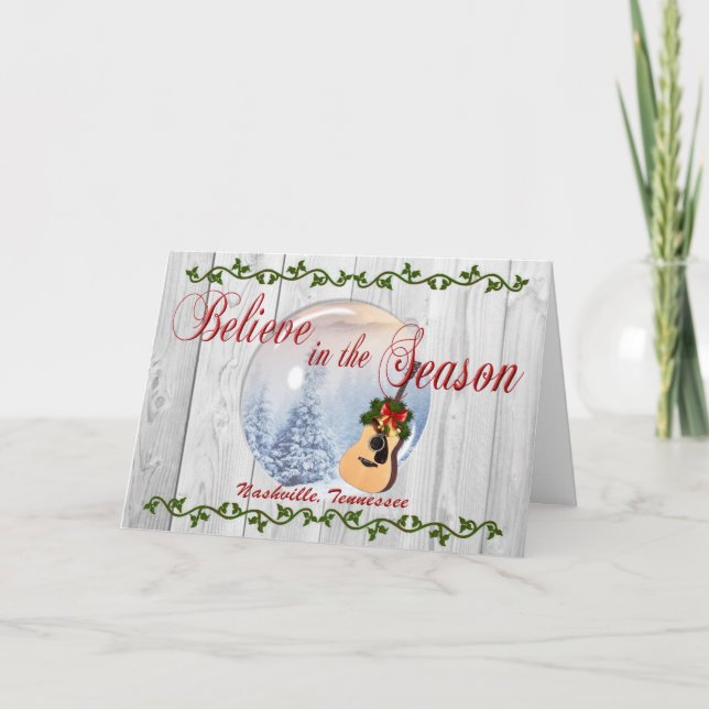 Believe in the Season Nashville Christmas Card (Front)