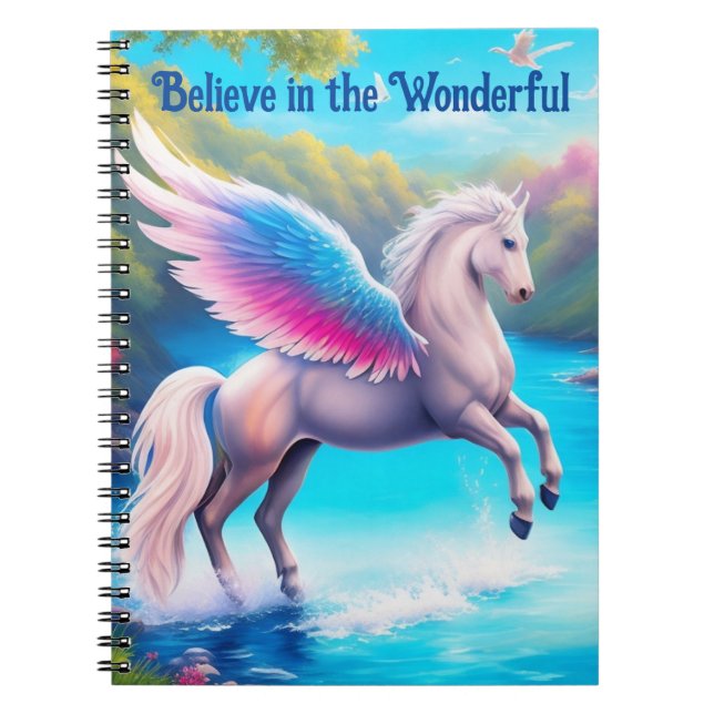 Believe in the Wonderful - Pegasus Notebook (Front)