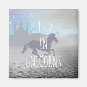 Believe in Unicorns Whimsical Art Magnet