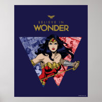 "Believe In Wonder" Wonder Woman Lasso Comic Logo