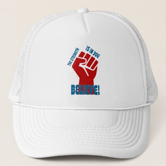Believe in Workers Power Union Design Trucker Hat (Front)