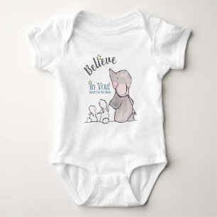 Believe in You! Reach for the Stars Personalised Baby Bodysuit