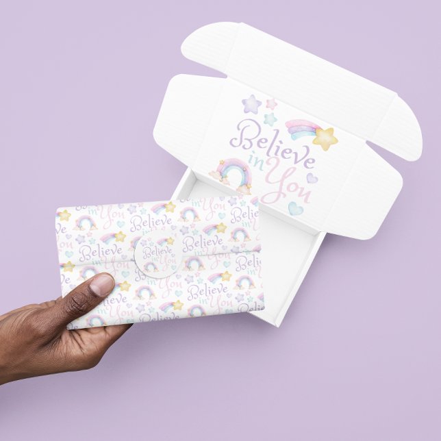 Believe In You Tissue Paper (Empower someone special with this, "Believe in you" tissue paper! Matching collection available! )