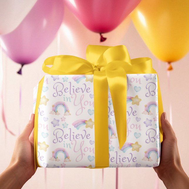 Believe In You Wrapping Paper Sheets (Empower someone special with these, "Believe in you" wrapping paper sheets! )
