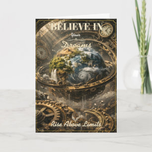 Believe In Your Dreams Motivational Art Card