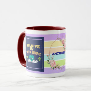 Believe in Your Heart Personalized Mug – Colorful