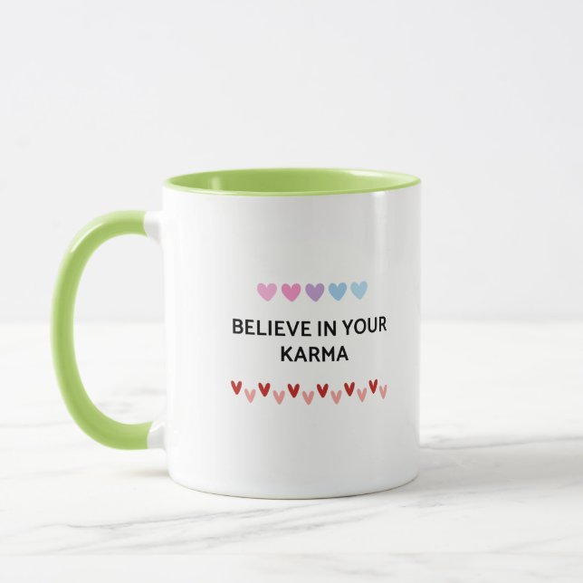 Believe in Your Karma Typography Mug (Left)
