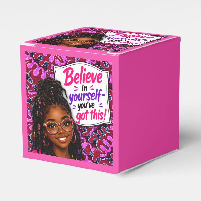 Believe in your yourself-you got this! favour box (Front Side)
