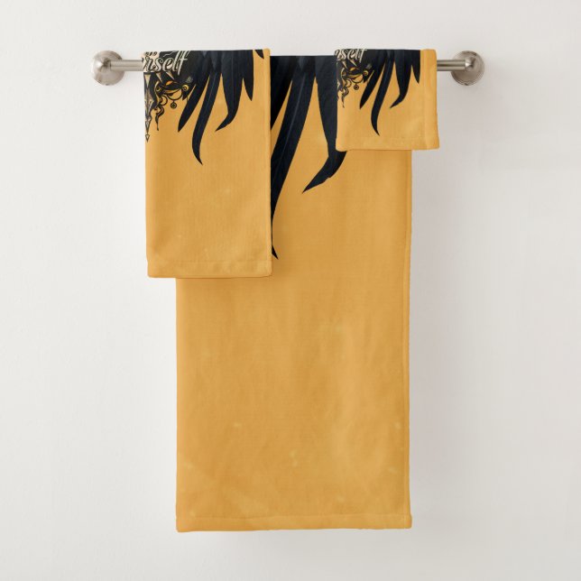 Believe in Yourself, a lettering  Bath Towel Set (Insitu)