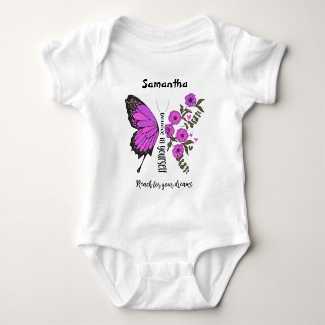 Believe in yourself baby bodysuit (Front)