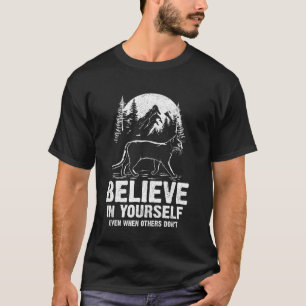 Believe In Yourself Cat Funny Motivational cat ins T-Shirt