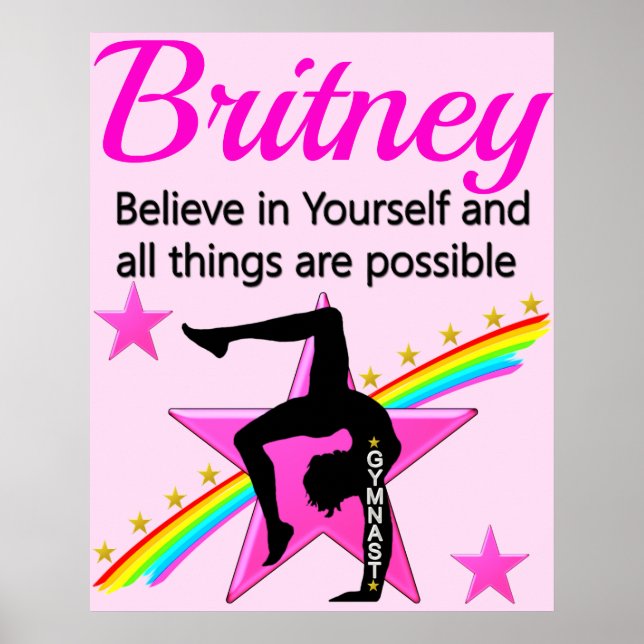 BELIEVE IN YOURSELF CUSTOM GYMNASTICS POSTER (Front)