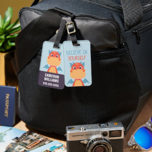 Believe In Yourself Dragon Luggage Tag