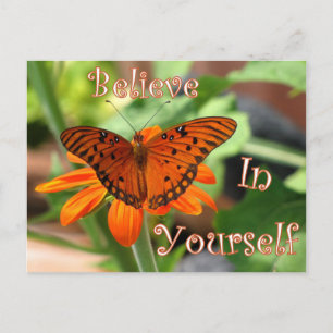 Believe In Yourself (Dryas Julia Butterfly 9107) Postcard
