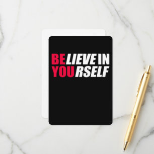 Believe in yourself enclosure card