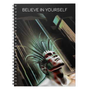 Believe in Yourself. Hybrid human in future Notebook