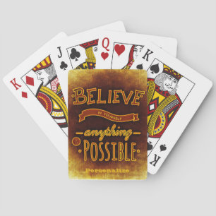 Believe in Yourself Inspirational Quote Playing Cards