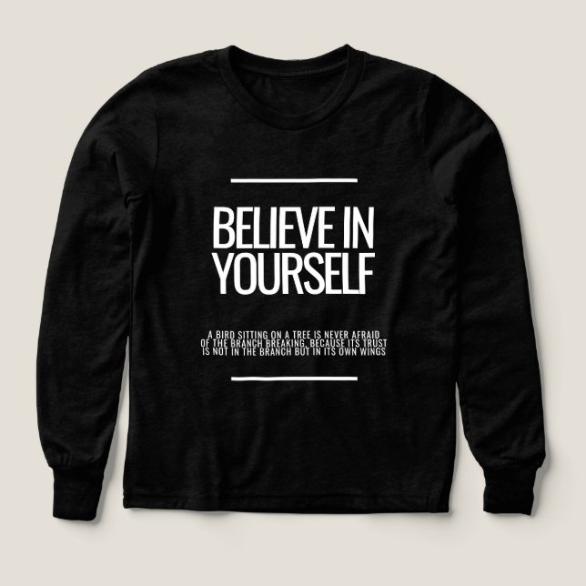 Believe in Yourself Kids Long Sleeve  (Design Front)