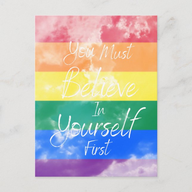Believe in yourself | LGBTQ Postcard (Front)