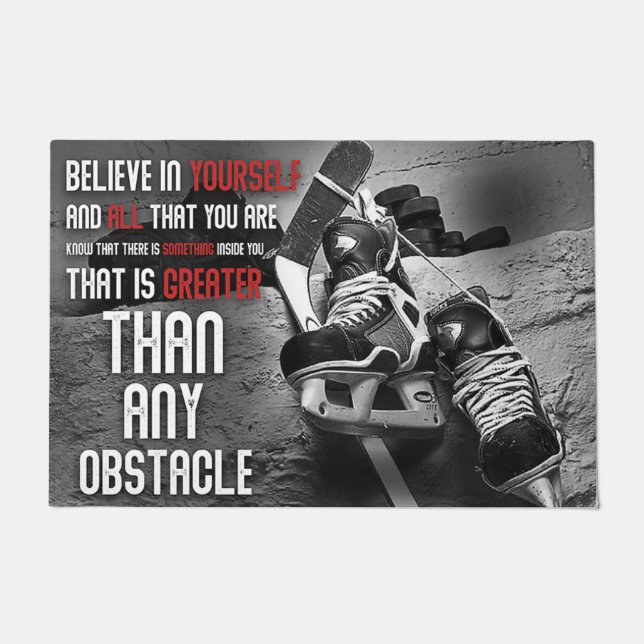 Believe In Yourself Mat, Cool Motivation  Doormat (Front)