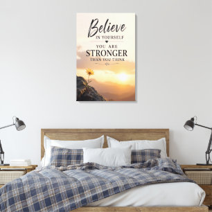Believe In Yourself - Nature Motivational Quote Canvas Print