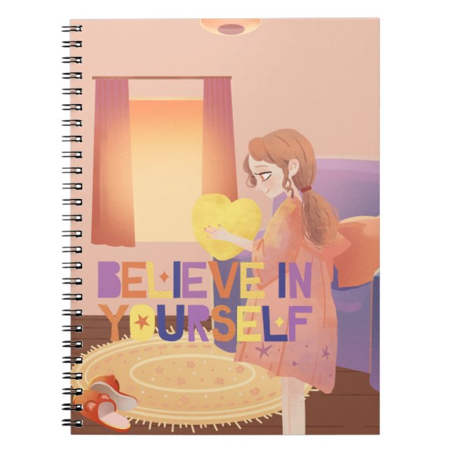 Believe in Yourself Notebook - Cute Pastel  (Front)