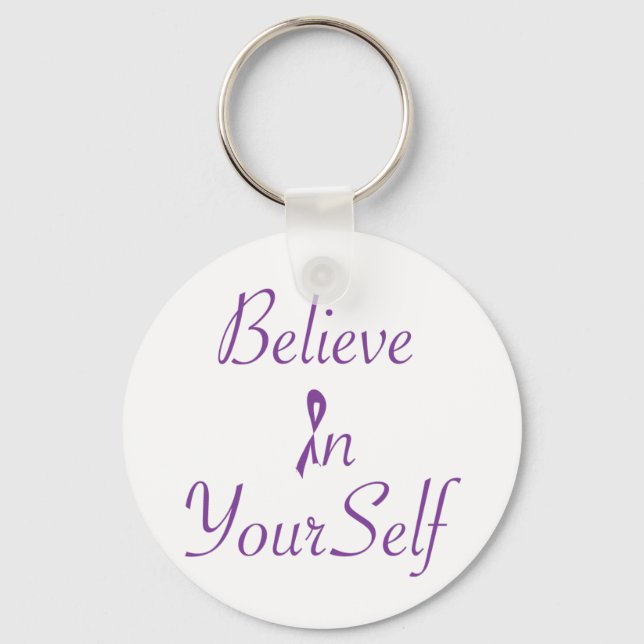 BELIEVE-IN-YOURSELF.png Key Ring (Front)