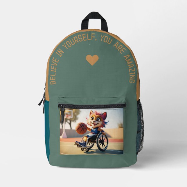 Believe In Yourself… Printed Backpack (Front)