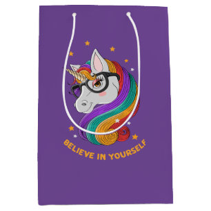 Believe In Yourself Unicorn   Medium Gift Bag