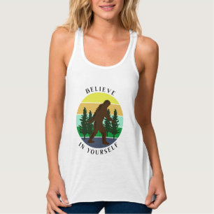 Believe in Yourself Vintage Sunset Bigfoot Singlet