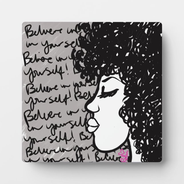 Believe In Yourself with Easel Plaque (Front)