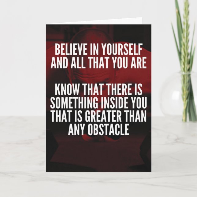 Believe In Yourself - Workout Motivational Card (Front)