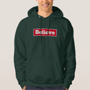 Believe Inspirational Motivational Quote Men's Hoodie