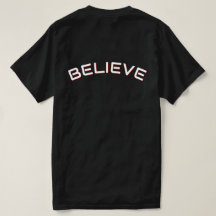 Believe Inspirational Quote Men’s Black Tee