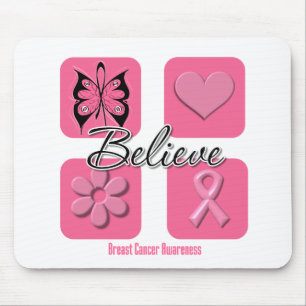 Believe Inspirations Breast Cancer Mouse Pad