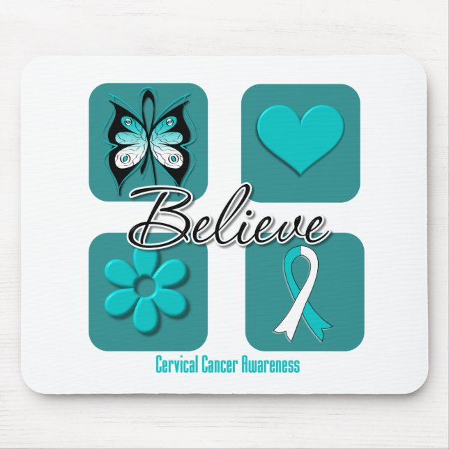 Believe Inspirations Cervical Cancer Mouse Pad (Front)